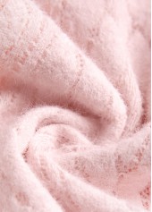 Light Pink tops,Plain Color tops,ROTITA Lace Light Pink Long Sleeve Button Coat