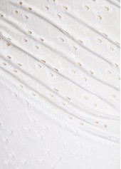 White swimwear,Plain Color swimwear,ROTITA Ruched Bandeau White One Piece Swimwear