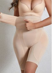 hautfarbenes schmales Höschen mit hoher Taille