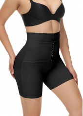 Schwarzes Stretch-Höschen mit hoher Taille und Detail