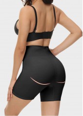 Black intimates,Plain Color intimates,High Waisted Detail Stretch Black Panties