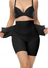 Black intimates,Plain Color intimates,High Waisted Detail Stretch Black Panties