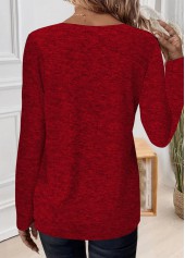 Red plus size,Heart plus size,Animal Print plus size,ROTITA Plus Size Patchwork Red Heart Print T Shirt