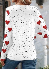 White plus size,Valentine's Day plus size,ROTITA Plus Size White Valentine's Day Print T Shirt