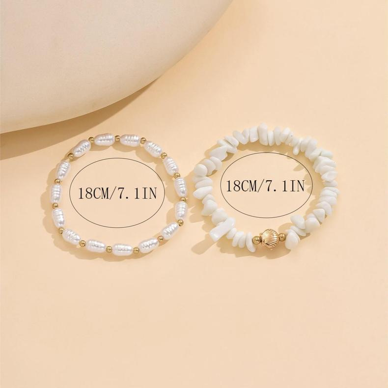 White jewelry,Imitation Pearl Design White Color Bracelet