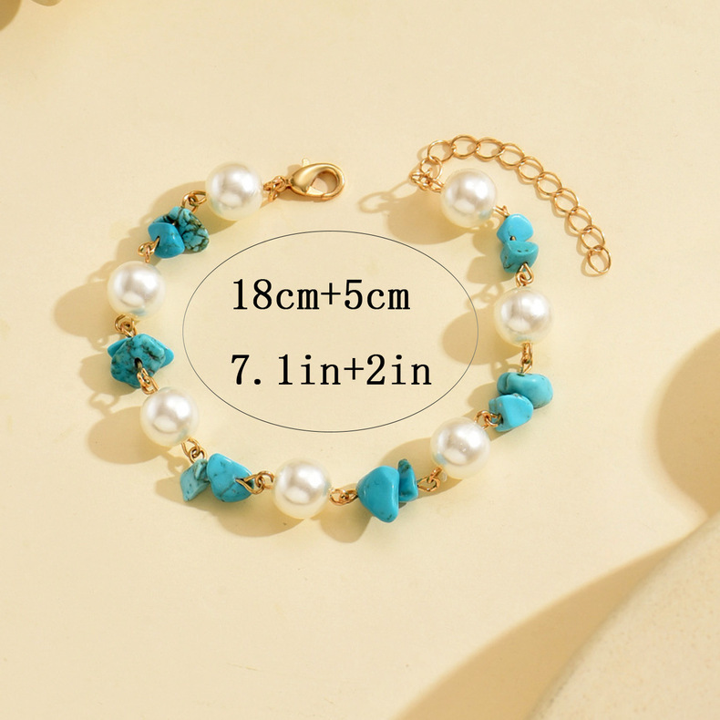Mint Green jewelry,Pearl Design Mint Green Color Bracelet