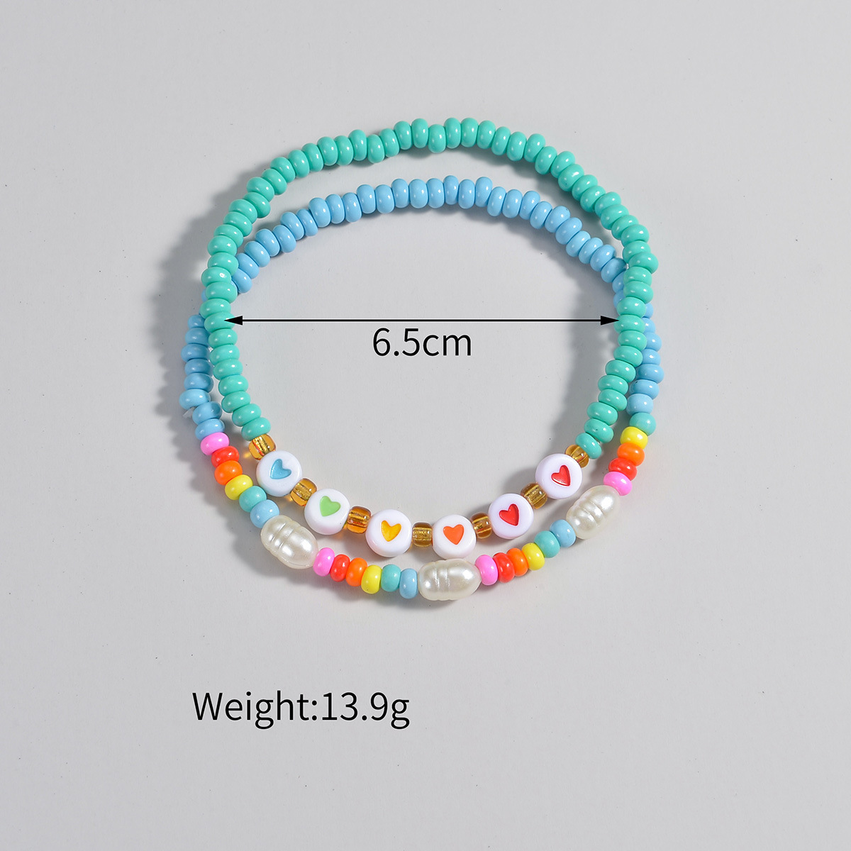 Polyresin Detail Multi Color Elastic Anklet