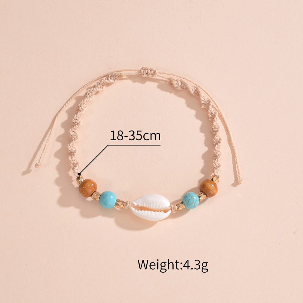 Beige jewelry,Shell Adjustable Design Beige Color Anklet