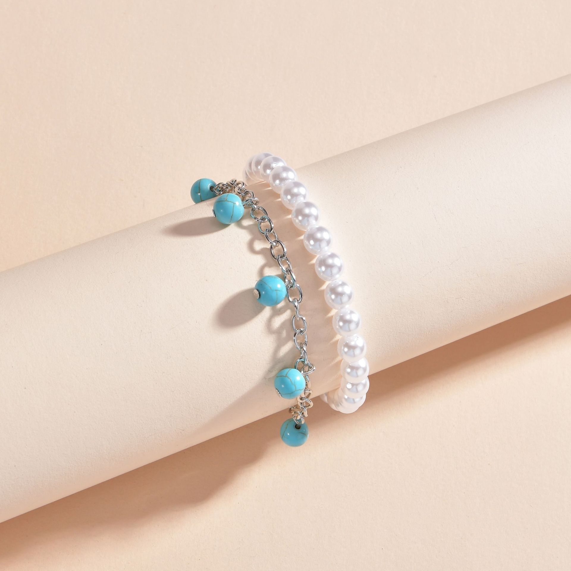 Mint Green jewelry,Mint Green Color Polyresin Material Anklets