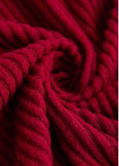 Wine Red dresses,Contrast Color dresses,Everyday dresses,Casual dresses,ROTITA Fake 2in1 Wine Red A Line Dress