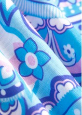 Light Blue dresses,Paisley dresses,Everyday dresses,Casual dresses,ROTITA Plus Size Tummy Coverage Paisley Print Light Blue Dress