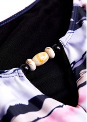 Navy swimwear,Striped swimwear,Geometric swimwear,ROTITA Cut Out Navy Striped Tankini Set