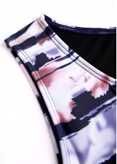 Navy swimwear,Striped swimwear,Geometric swimwear,ROTITA Cut Out Navy Striped Tankini Set