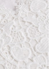 White tops,Plain Color tops,ROTITA Split Detail White Long Sleeve Blouse