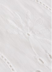 White tops,Plain Color tops,ROTITA Split Detail White Long Sleeve Blouse