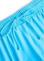 Cyan swimwear,Animal Print swimwear,ROTITA Tie Cyan Marine Life Print Tankini Set