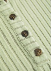 Light Green tops,Plaid tops,ROTITA Patchwork Plaid Light Green Round Neck Long Sleeve Sweatshirt