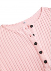 Light Pink tops,Plaid tops,ROTITA Patchwork Plaid Light Pink Turn Down Collar Sweatshirt