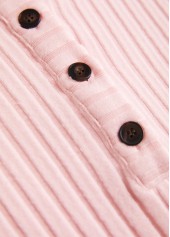 Light Pink tops,Plaid tops,ROTITA Patchwork Plaid Light Pink Turn Down Collar Sweatshirt