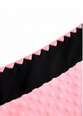 Pink swimwear,Plain Color swimwear,ROTITA Criss Cross Pink Patchwork Bikini Set