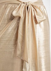 Champagne swimwear,Plain Color swimwear,ROTITA Hot Stamping Bowknot Design Champagne Sarong