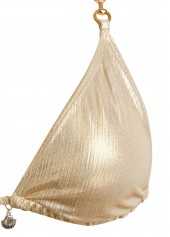 Champagne swimwear,Plain Color swimwear,ROTITA Champagne Lace Up Detail Bikini Set