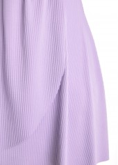 Light Purple swimwear,Plain Color swimwear,ROTITA Criss Cross Light Purple Surplice One Piece Swimdress