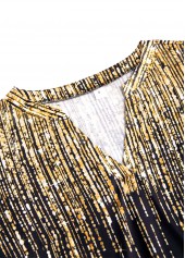 Gold tops,Ombre tops,ROTITA Ombre Gold V Neck Long Sleeve T Shirt