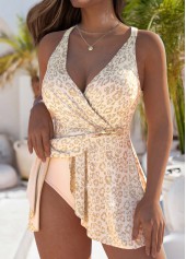 Champagne swimwear,Plain Color swimwear,ROTITA Jacquard Champagne Criss Cross One Piece Swimwear