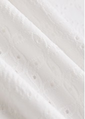 White dresses,Plain Color dresses,Everyday dresses,Casual dresses,ROTITA Tummy Coverage White Round Neck Sleeveless Dress