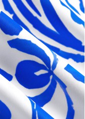 Royal Blue swimwear,Tribal swimwear,ROTITA Frill Royal Blue Tribal Print Bikini Set