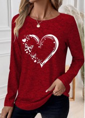 Rotita – T-Shirt in Übergröße mit Patchwork und rotem Herz-Print
