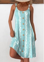 Mint Green dresses,Animal Print dresses,Everyday dresses,Casual dresses,ROTITA Tummy Coverage Marine Life Print Mint Green Strappy Dress