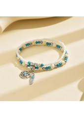 White jewelry,White Color Round Polyresin Material Anklet