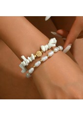 Imitation Pearl Design White Color Bracelet