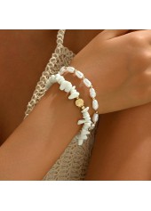 White jewelry,Imitation Pearl Design White Color Bracelet