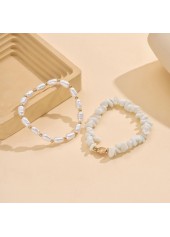 White jewelry,Imitation Pearl Design White Color Bracelet