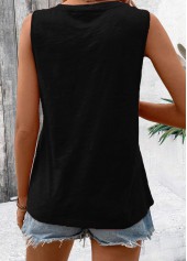 Black tops,Tribal tops,ROTITA Tribal Print Black V Neck Sleeveless Tank Top