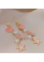 Dusty Pink jewelry,Shell Dusty Pink Color Pearl Earrings