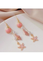Dusty Pink jewelry,Shell Dusty Pink Color Pearl Earrings