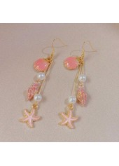 Dusty Pink jewelry,Shell Dusty Pink Color Pearl Earrings
