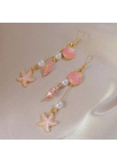 Dusty Pink jewelry,Shell Dusty Pink Color Pearl Earrings
