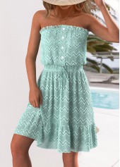 Mint Green dresses,Plain Color dresses,Vacation dresses,Vacation dresses,ROTITA Lace Mint Green Bandeau Sleeveless Dress