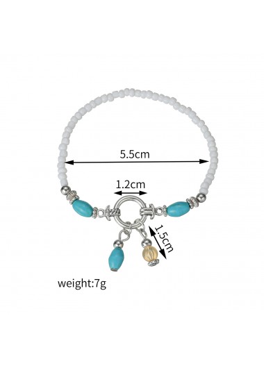 Mint Green jewelry,Polyresin Detail Mint Green Color Bracelet