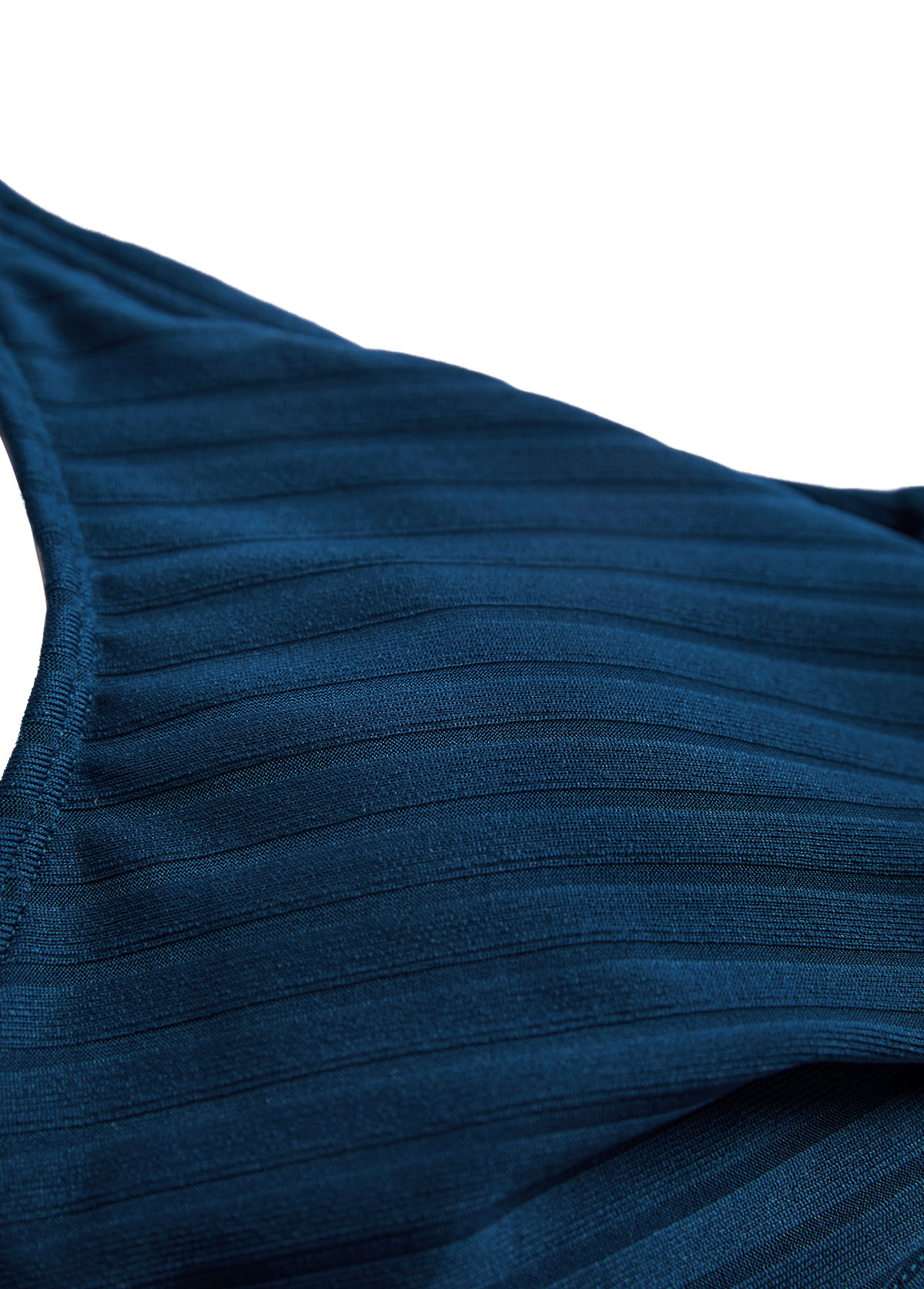 Peacock Blue swimwear,Plain Color swimwear,ROTITA Surplice Lace Peacock Blue Bikini Set