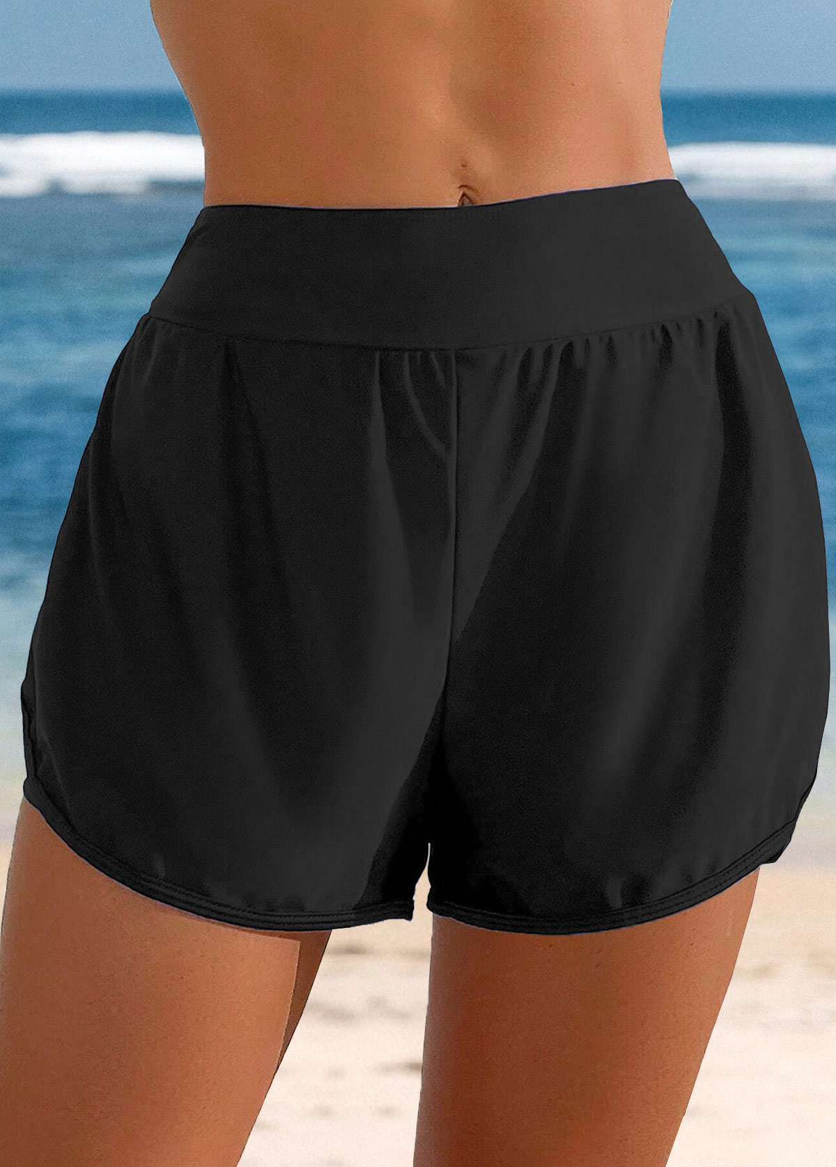 Badeshorts mit hoher Taille in Weiß von Rotita