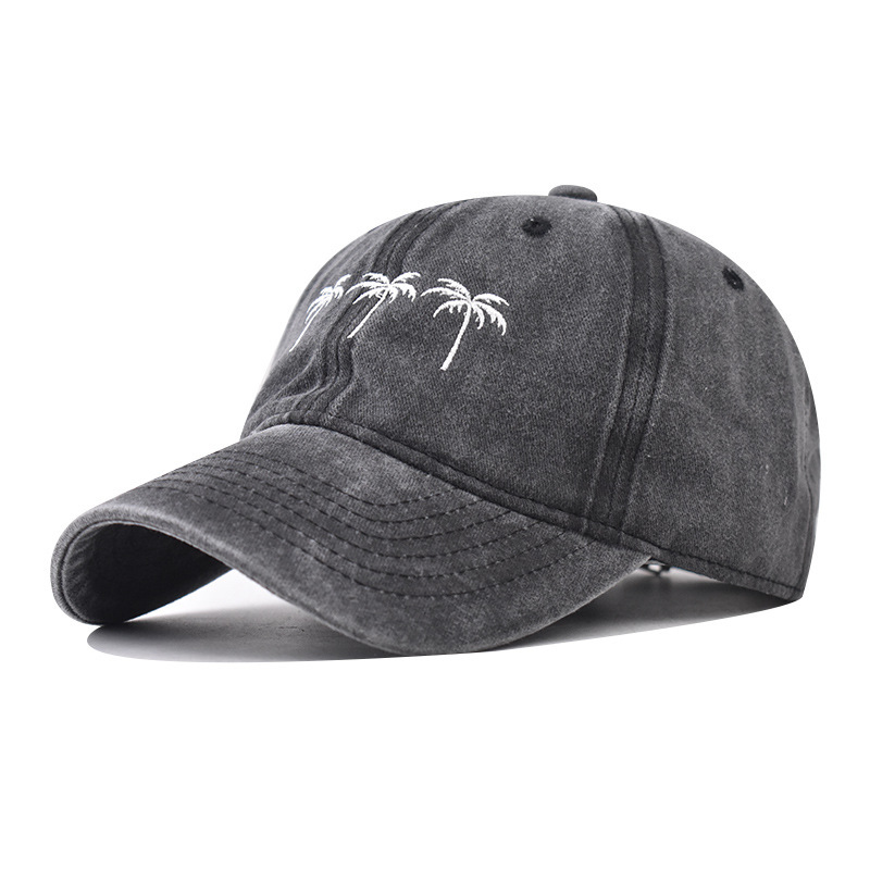 Dark Grey Marl accessories,Plants accessories,Tropical Plants Print Dark Grey Marl Hat Baseball Cap