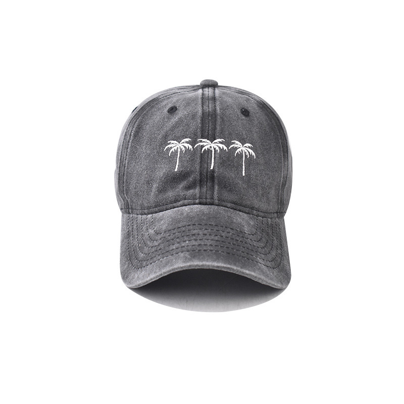 Dark Grey Marl accessories,Plants accessories,Tropical Plants Print Dark Grey Marl Hat Baseball Cap