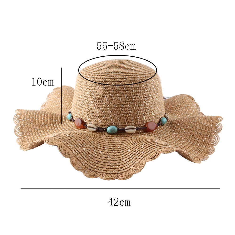 Light Camel accessories,Plain Color accessories,Wide Brim Light Camel Straw Visor Hat
