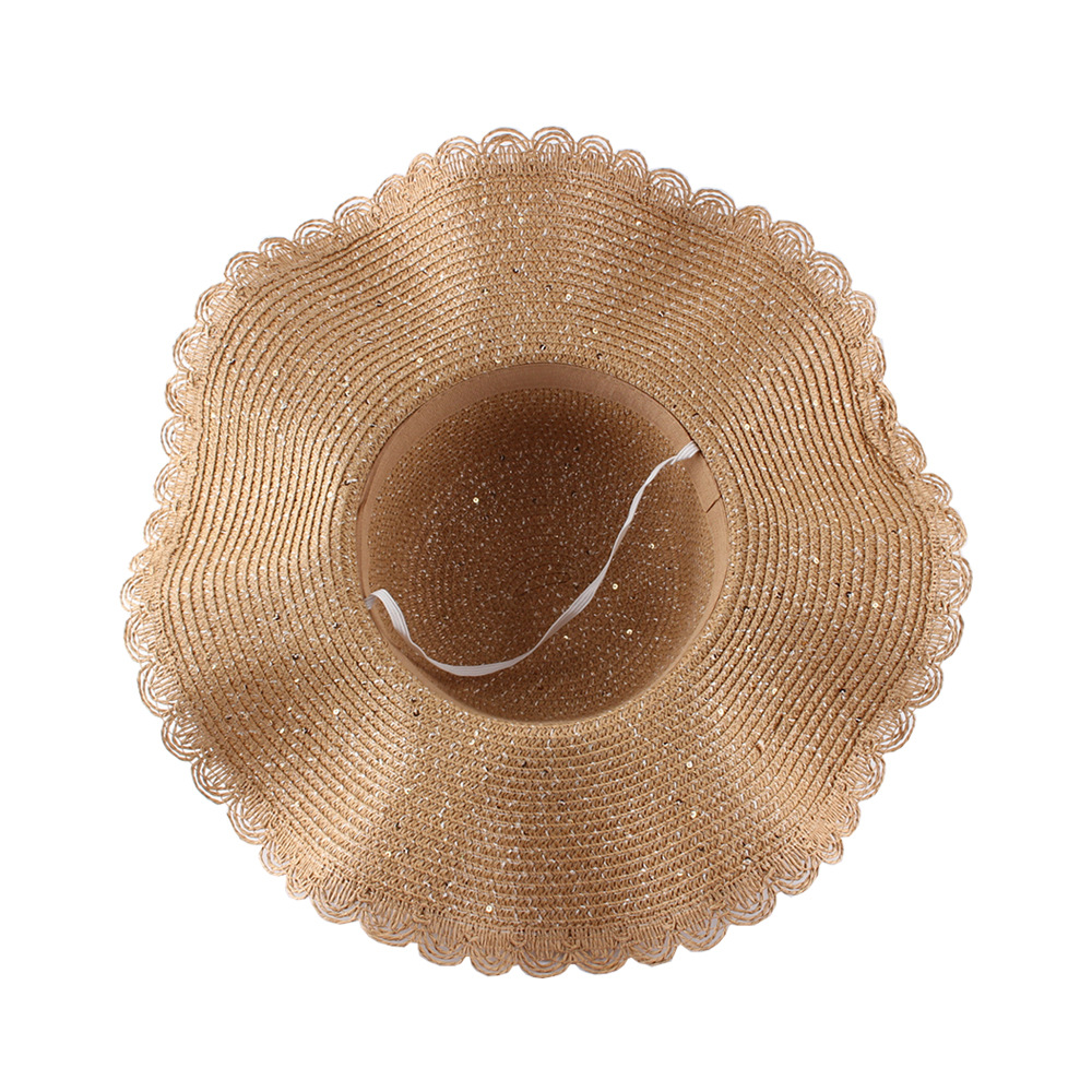 Light Camel accessories,Plain Color accessories,Wide Brim Light Camel Straw Visor Hat